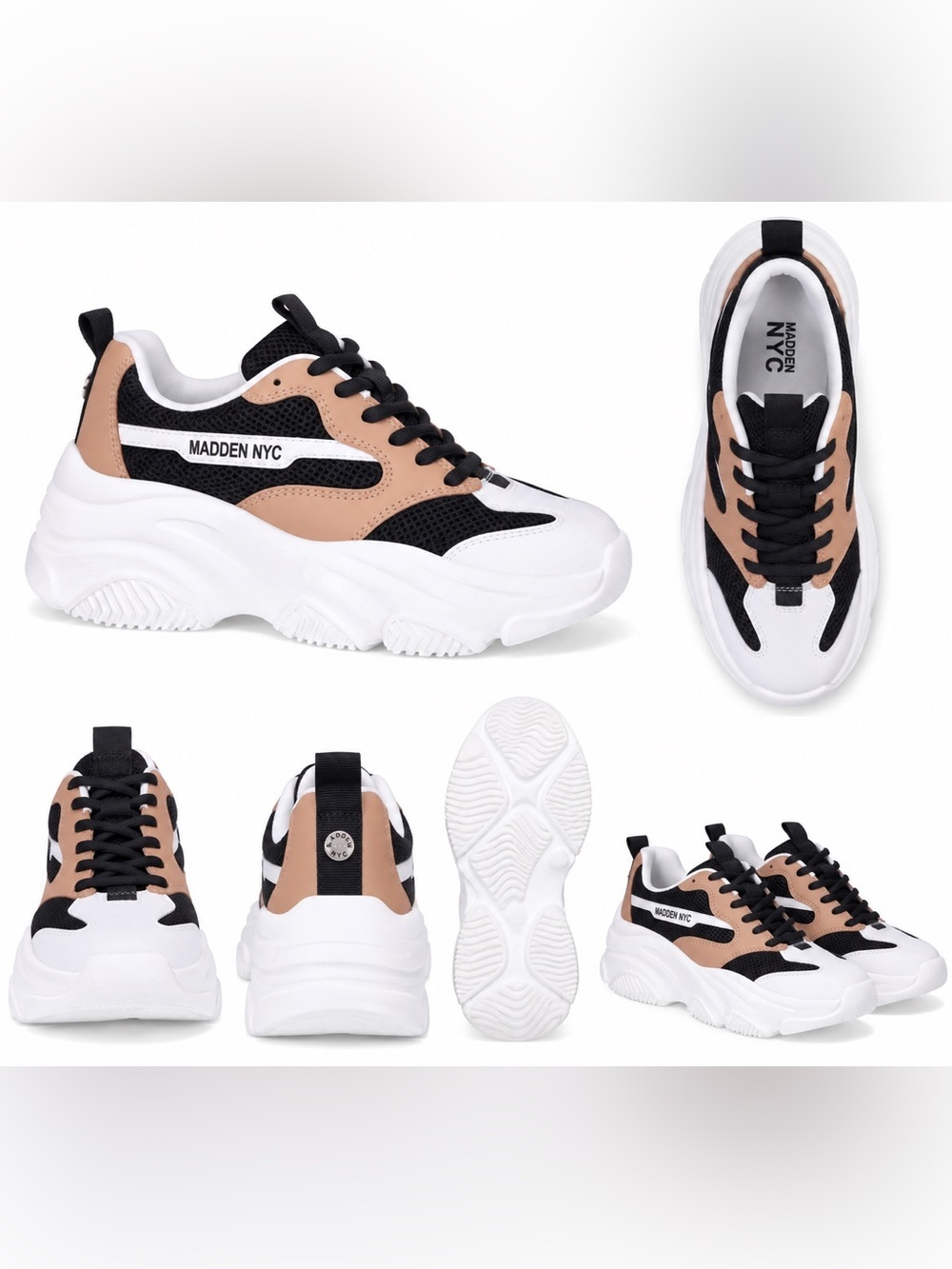 Madden NYC Women’s Chunky Dad Sneakers Size 8.5 Multi Color – NEW with Tags